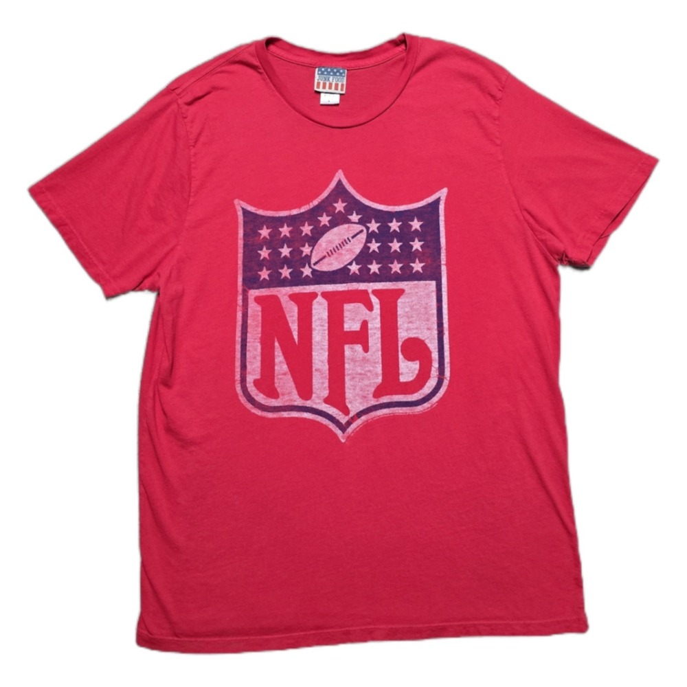 Vintage Original NFL Logo Graphic T-shirt Mens L Made In USA Junk Food